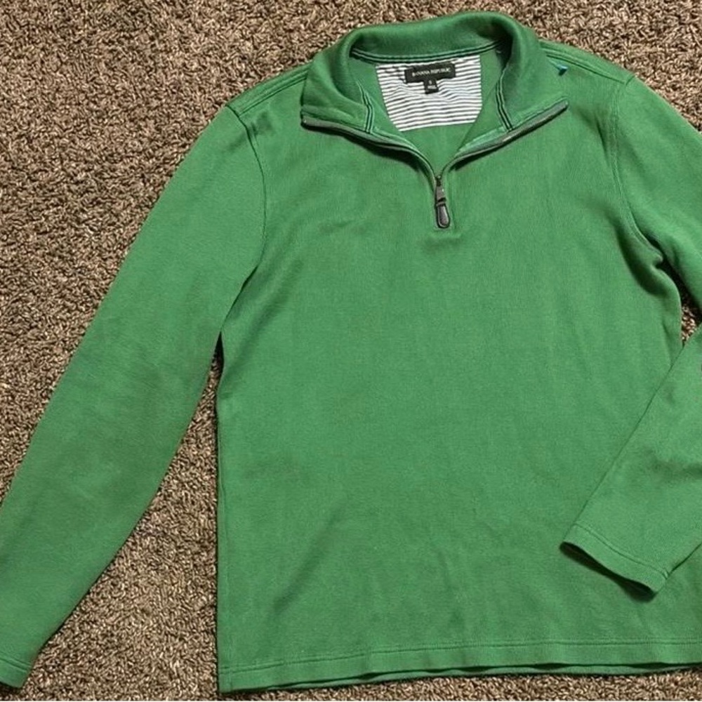 Green Half-Zip Men's Sweater